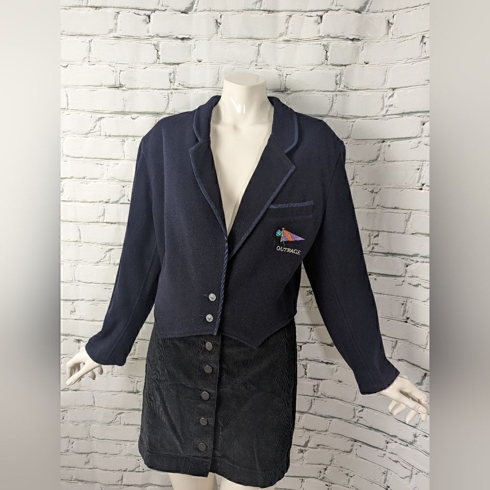 Vintage 90's Wool cropped blazer, Size 12